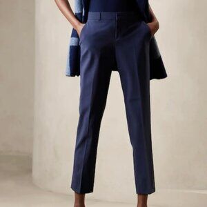 Banana Republic Navy Avery Lined Wool Blend Ankle Pants, size 10P